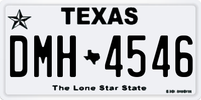 TX license plate DMH4546