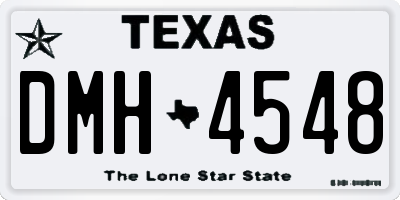 TX license plate DMH4548