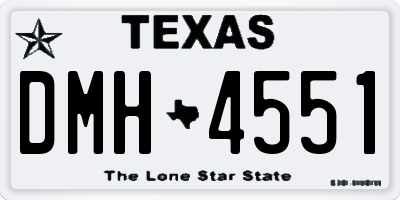 TX license plate DMH4551