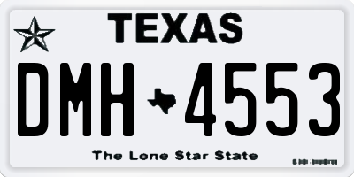 TX license plate DMH4553