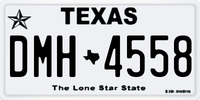 TX license plate DMH4558