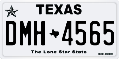 TX license plate DMH4565