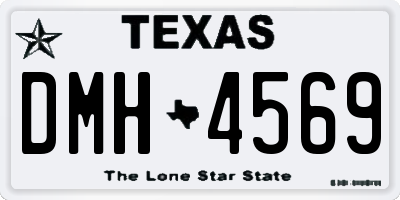 TX license plate DMH4569