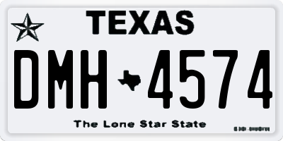 TX license plate DMH4574
