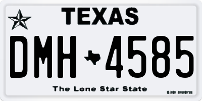 TX license plate DMH4585
