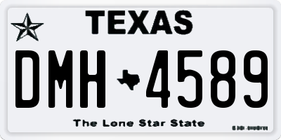 TX license plate DMH4589