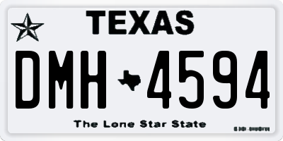 TX license plate DMH4594