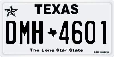 TX license plate DMH4601