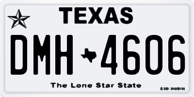 TX license plate DMH4606