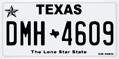 TX license plate DMH4609