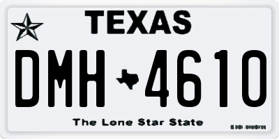 TX license plate DMH4610