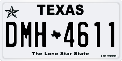 TX license plate DMH4611