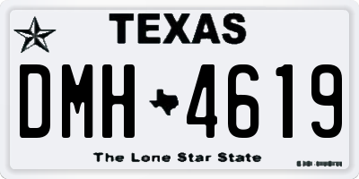TX license plate DMH4619
