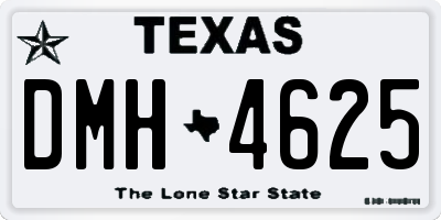 TX license plate DMH4625
