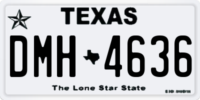 TX license plate DMH4636