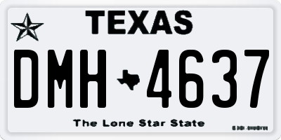 TX license plate DMH4637