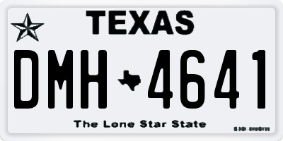 TX license plate DMH4641