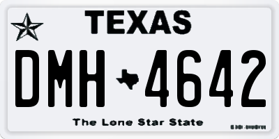 TX license plate DMH4642