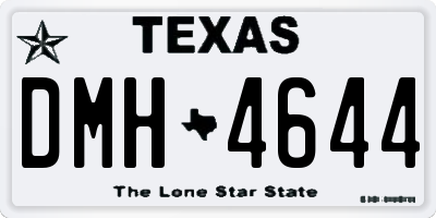 TX license plate DMH4644