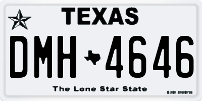 TX license plate DMH4646