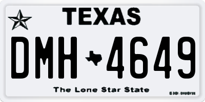 TX license plate DMH4649