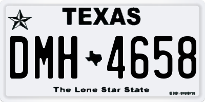 TX license plate DMH4658