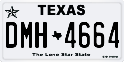 TX license plate DMH4664
