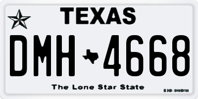 TX license plate DMH4668