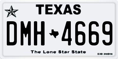 TX license plate DMH4669
