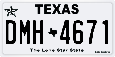 TX license plate DMH4671