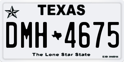 TX license plate DMH4675