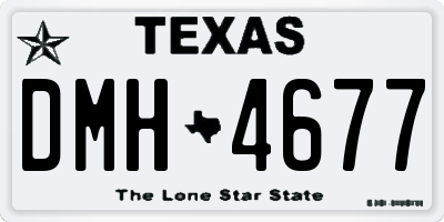 TX license plate DMH4677
