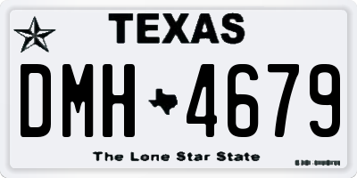TX license plate DMH4679