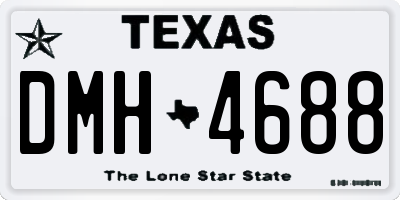 TX license plate DMH4688