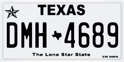 TX license plate DMH4689