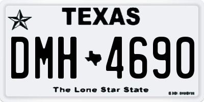 TX license plate DMH4690