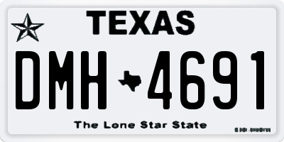 TX license plate DMH4691