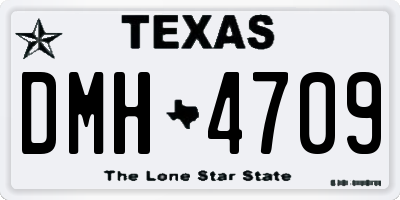 TX license plate DMH4709