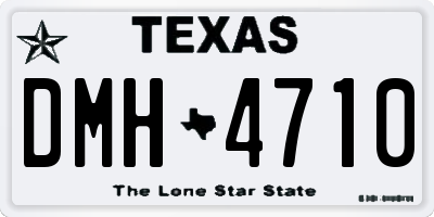 TX license plate DMH4710