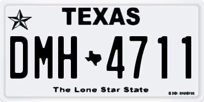 TX license plate DMH4711