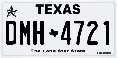 TX license plate DMH4721