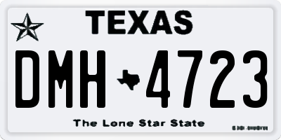TX license plate DMH4723
