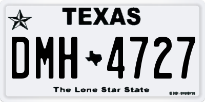 TX license plate DMH4727