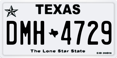TX license plate DMH4729