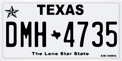 TX license plate DMH4735