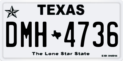 TX license plate DMH4736