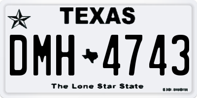 TX license plate DMH4743
