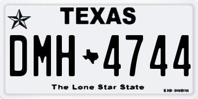 TX license plate DMH4744