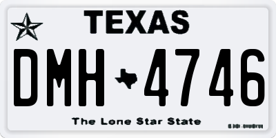 TX license plate DMH4746