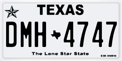 TX license plate DMH4747